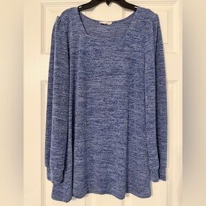 Anna-Kaci Blue Long Sleeve Sweater Top